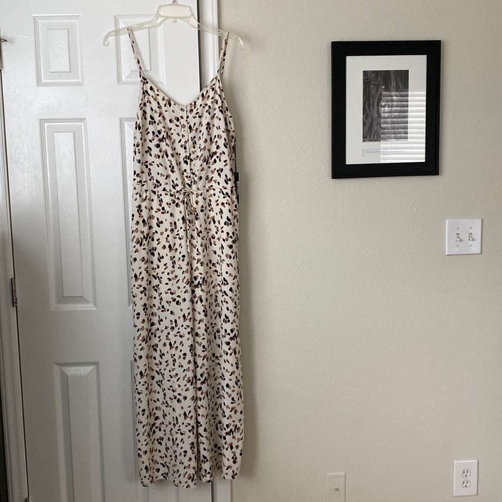 NWT  Jumpsuit - black and brown print